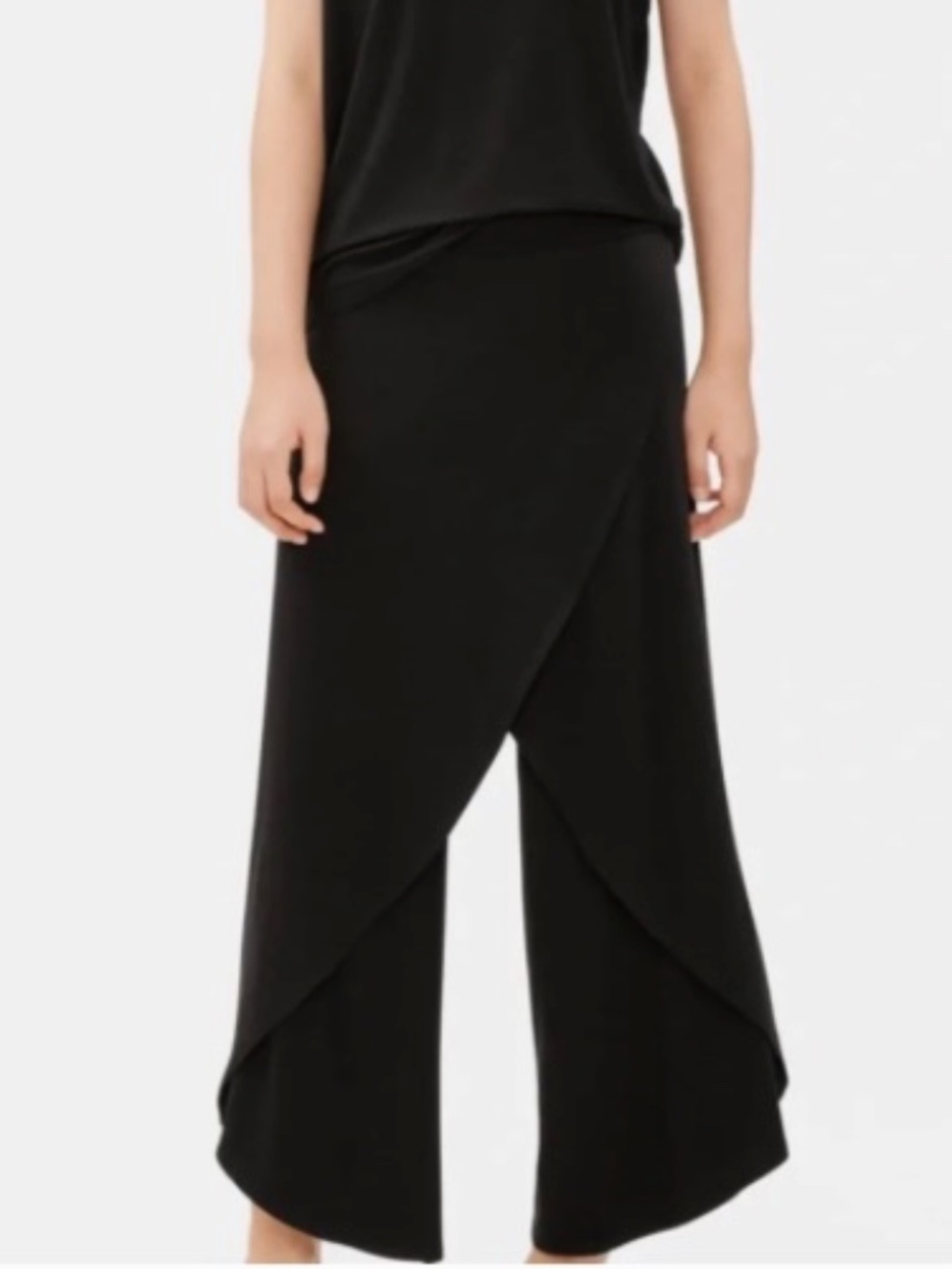 Eileen Fisher Faux Wrap Pant Black Size XL
